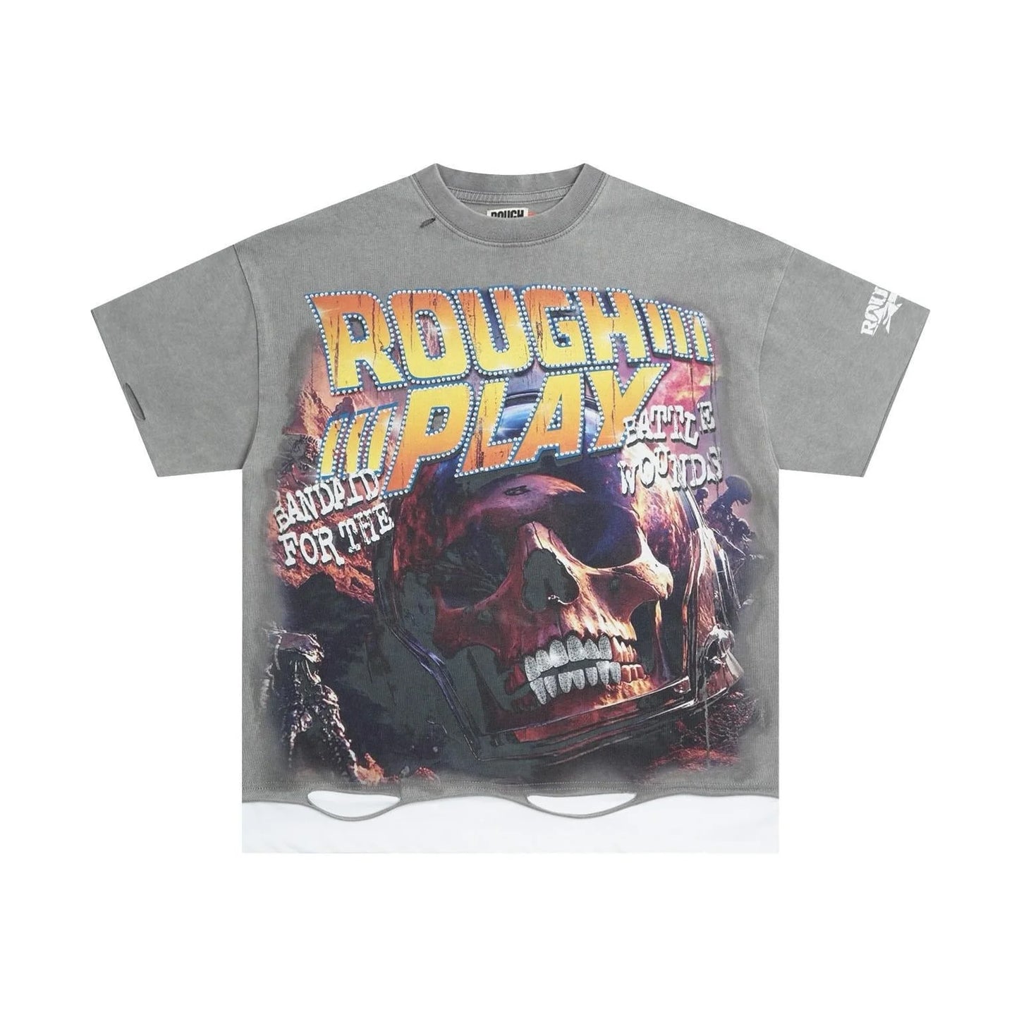 t-shirt graphique gris Rough Play