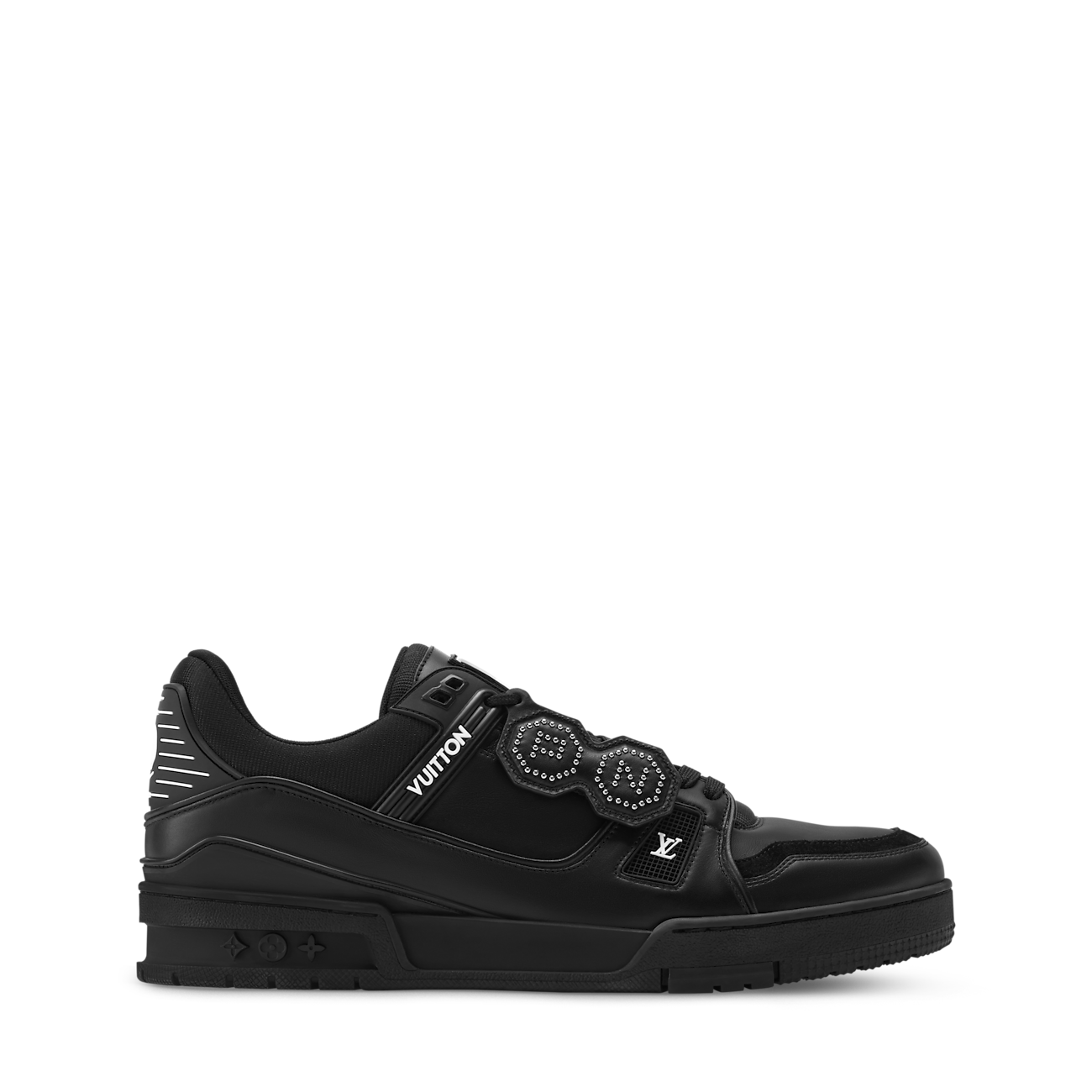 Sneaker LV Trainer, un modèle emblématique de la maison Louis Vuitton.