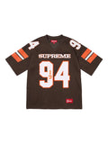 maillot de football Supreme Sequin de couleur marron, issu de la collection FW25,