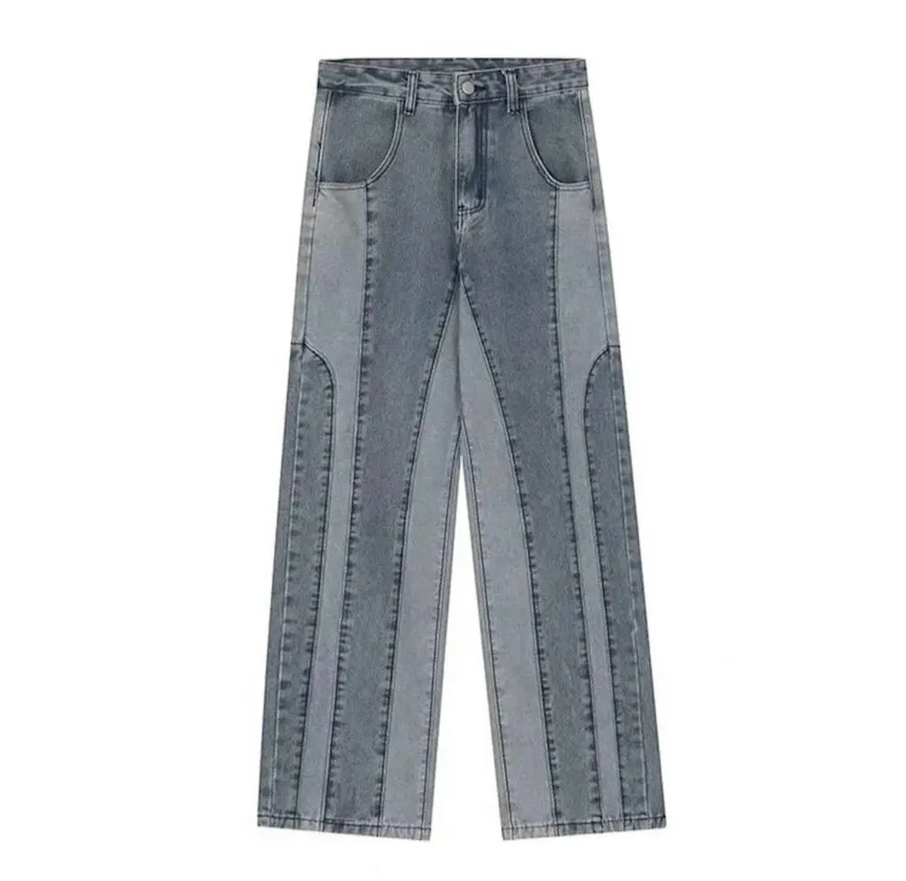 jean patchwork bicolore