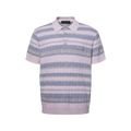 Polo en maille torsadée rayée Louis Vuitton, une pièce de prêt-à-porter pour homme issue de la collection Automne-Hiver 2026 de la maison de luxe Louis Vuitton