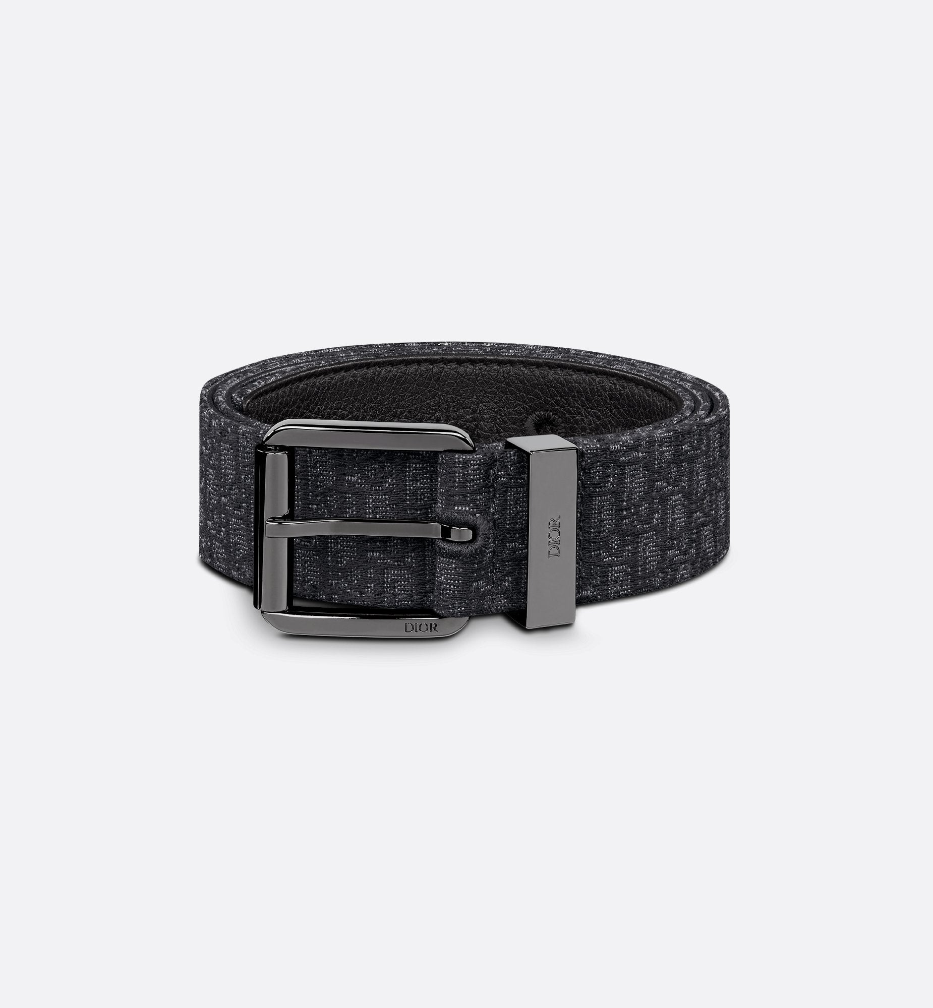 ceinture Dior en jacquard Micro Dior Oblique noir