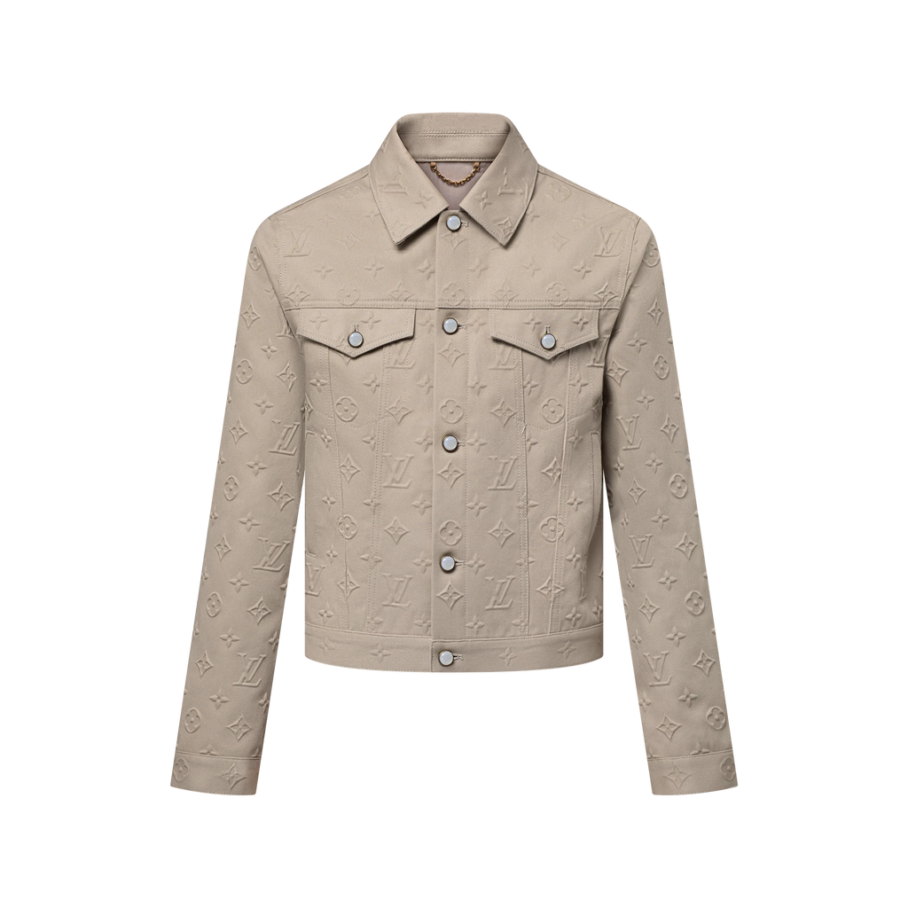 veste à Monogram embossé en denim Louis Vuitton