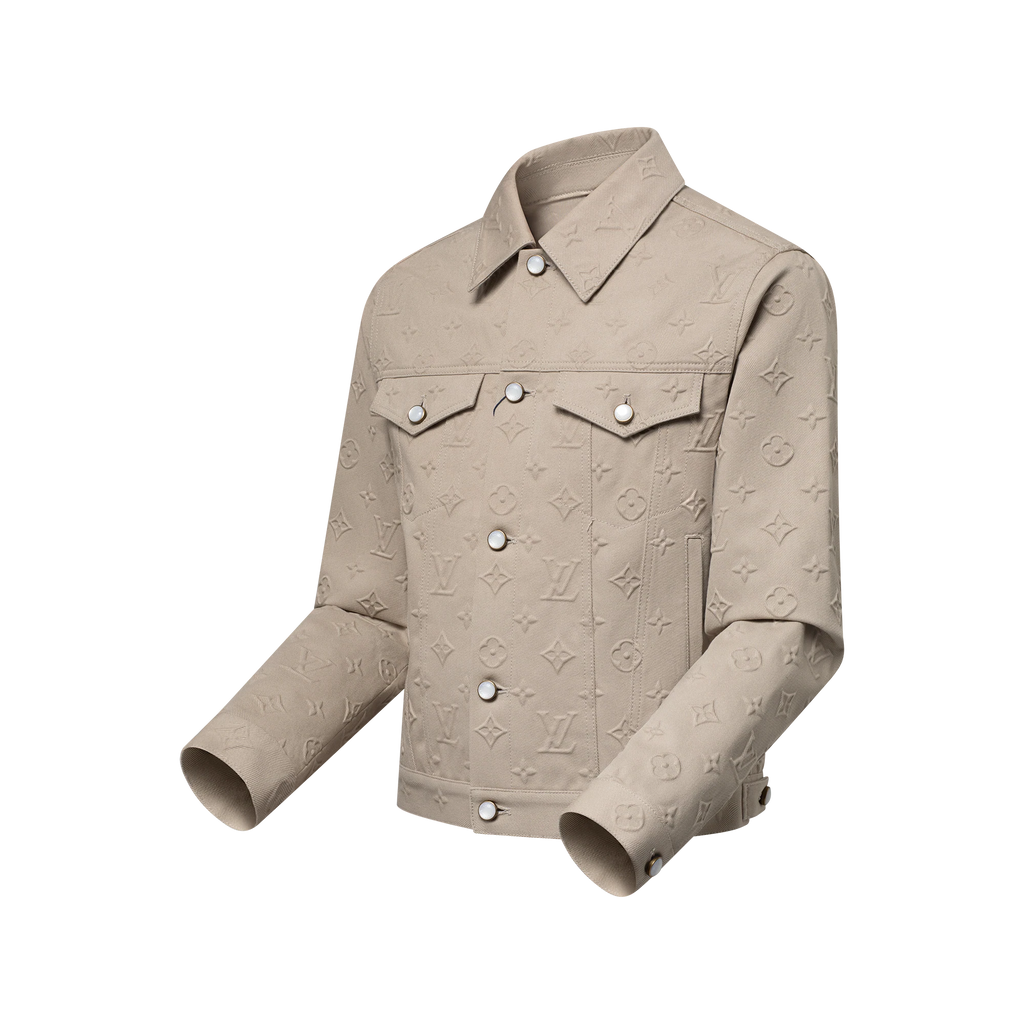 veste à Monogram embossé en denim Louis Vuitton