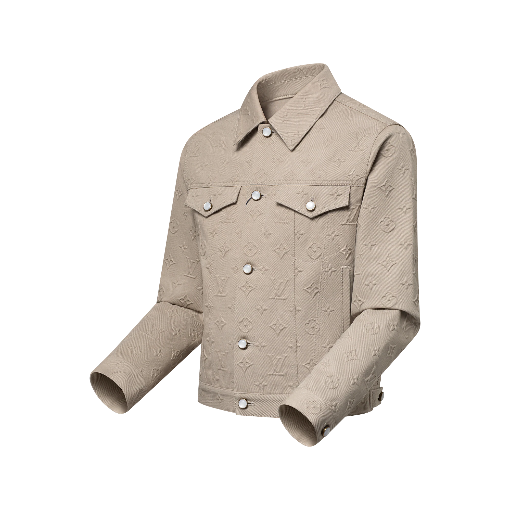 veste à Monogram embossé en denim Louis Vuitton