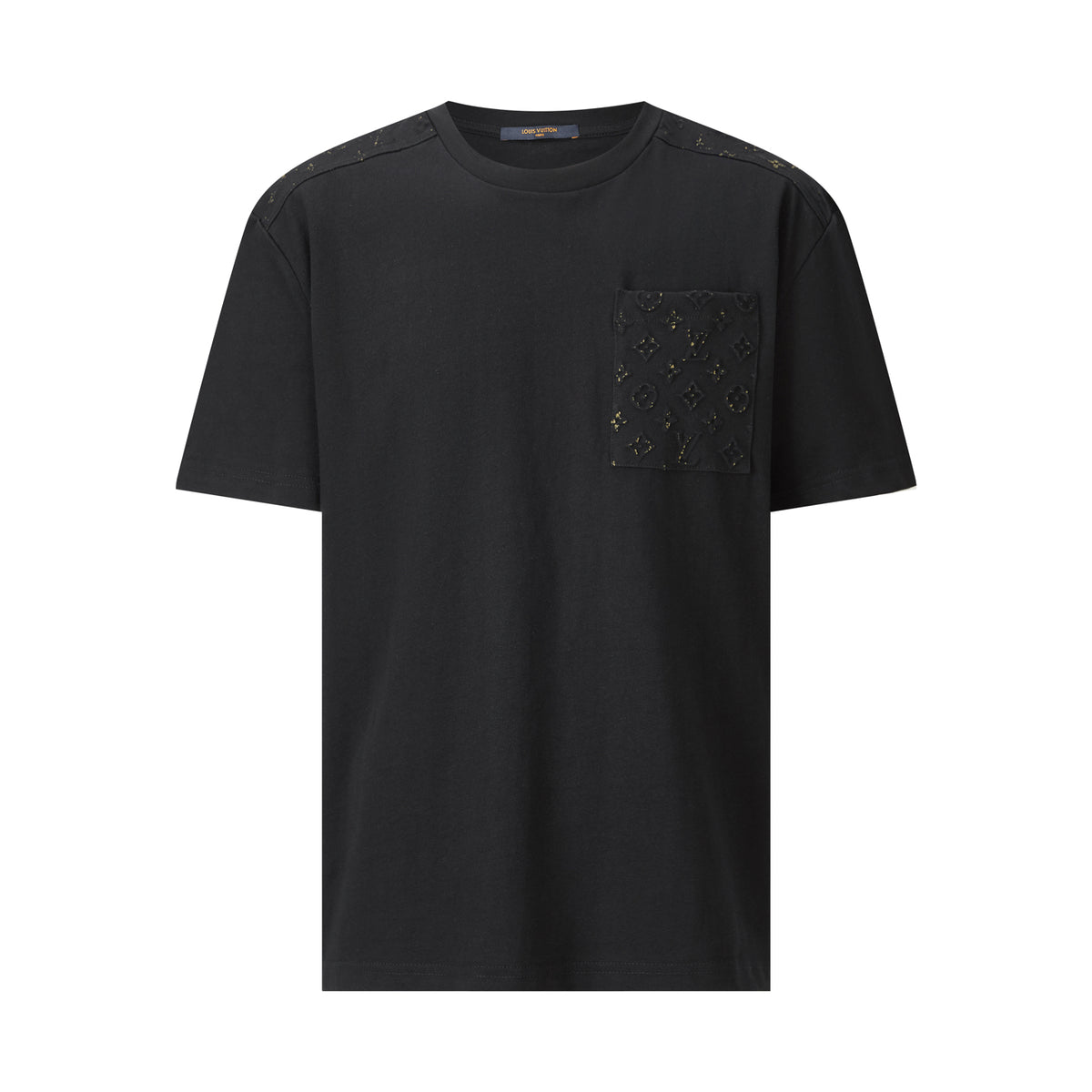 Tee-shirt manches courtes à motifs réfléchissants de la maison de luxe Louis Vuitton, issu de la collection prêt-à-porter pour homme