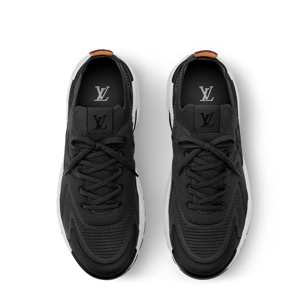 baskets Louis Vuitton Runner Tatic en coloris noir et blanc