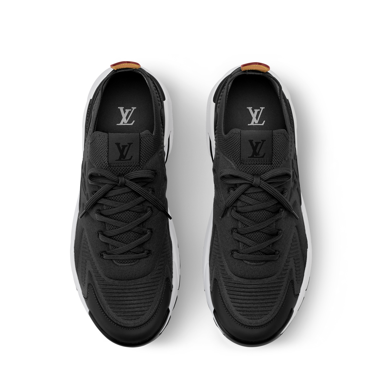 baskets Louis Vuitton Runner Tatic en coloris noir et blanc
