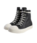 Rick Owens Ramones Chaussures montantes en cuir Noir Crème