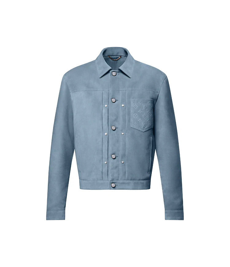 Veste denim Type II en cuir velours Louis Vuitton