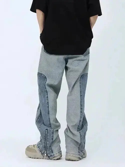 jean patchwork bicolore