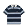 polo Dior Icons en piqué de coton et soie bleus.