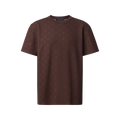 t-shirt en jacquard Hidden Monogram de Louis Vuitton séduit par sa texture côtelée délicate et son col ras du cou contrasté