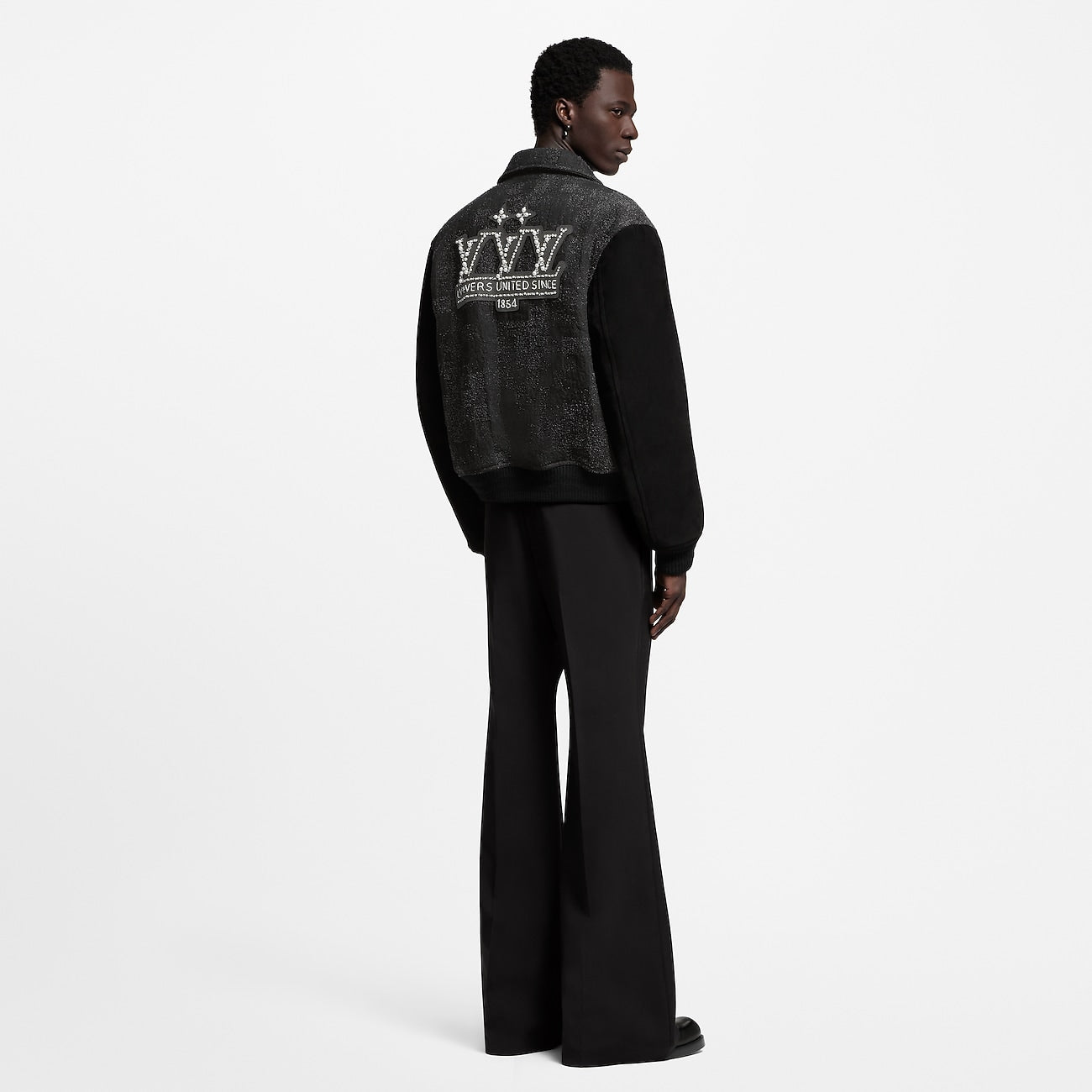 Louis Vuitton Mix Leather Varsity Blouson Noir