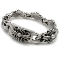 bracelet Chrome Hearts fabriqué en argent sterling et caractérisé par des maillons complexes