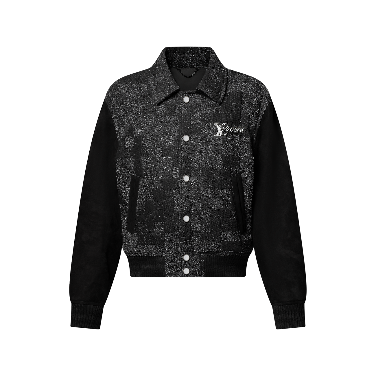 Louis Vuitton Mix Leather Varsity Blouson Noir