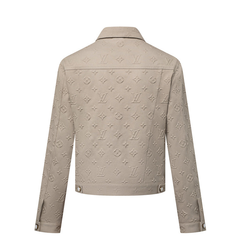 veste à Monogram embossé en denim Louis Vuitton