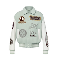 Blouson en cuir Louis Vuitton Varsity Aqua