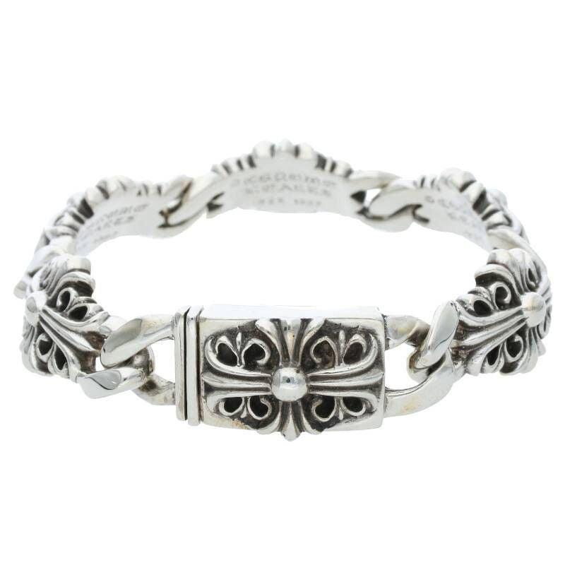bracelet Chrome Hearts fabriqué en argent sterling et caractérisé par des maillons complexes