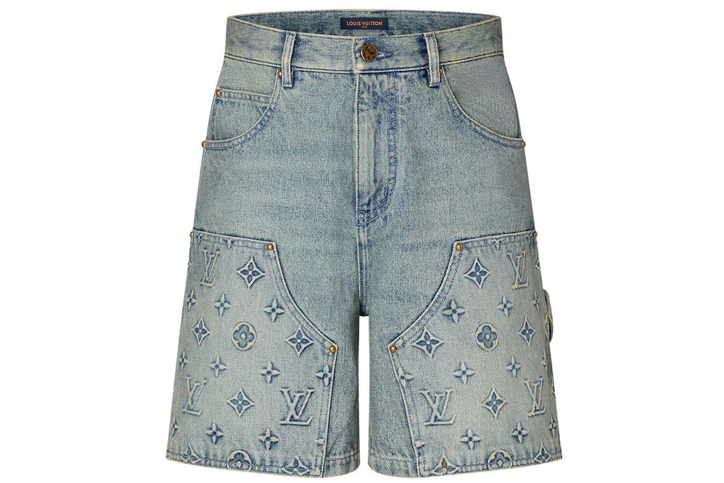 Louis Vuitton Short Denim Carpenter Bleu