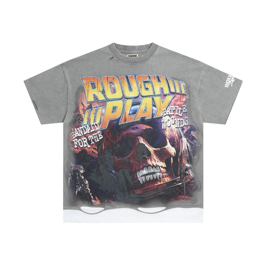 t-shirt graphique gris Rough Play