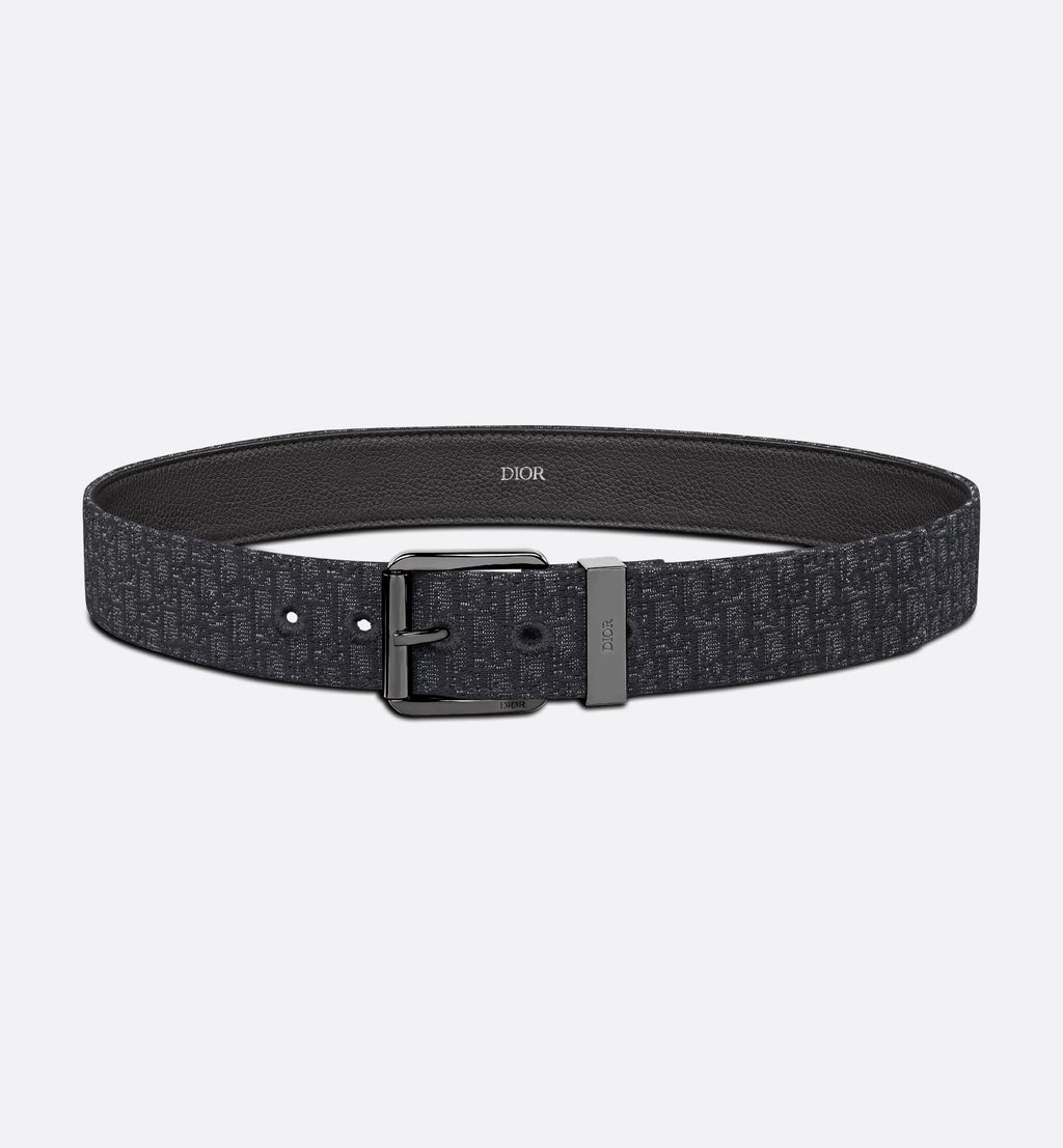 ceinture Dior en jacquard Micro Dior Oblique noir