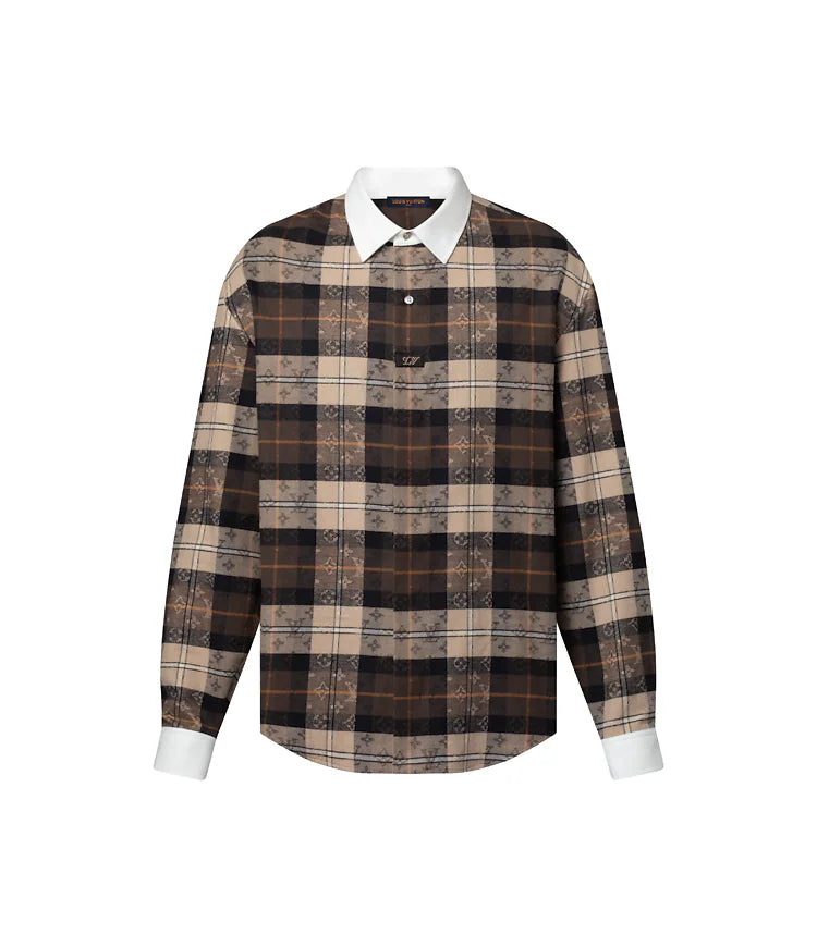 polo à manches longues Monogram en flanelle Louis Vuitton