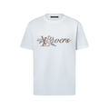 T-shirt à manches courtes et col rond Louis Vuitton en mélange coton-soie