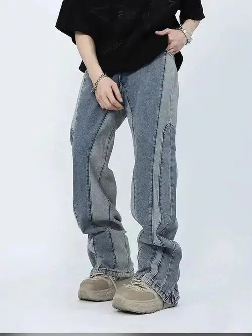 jean patchwork bicolore