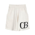 short en maille Cole Buxton blanc cassé (Intarsia Knit Shorts in Ecru/Off White)