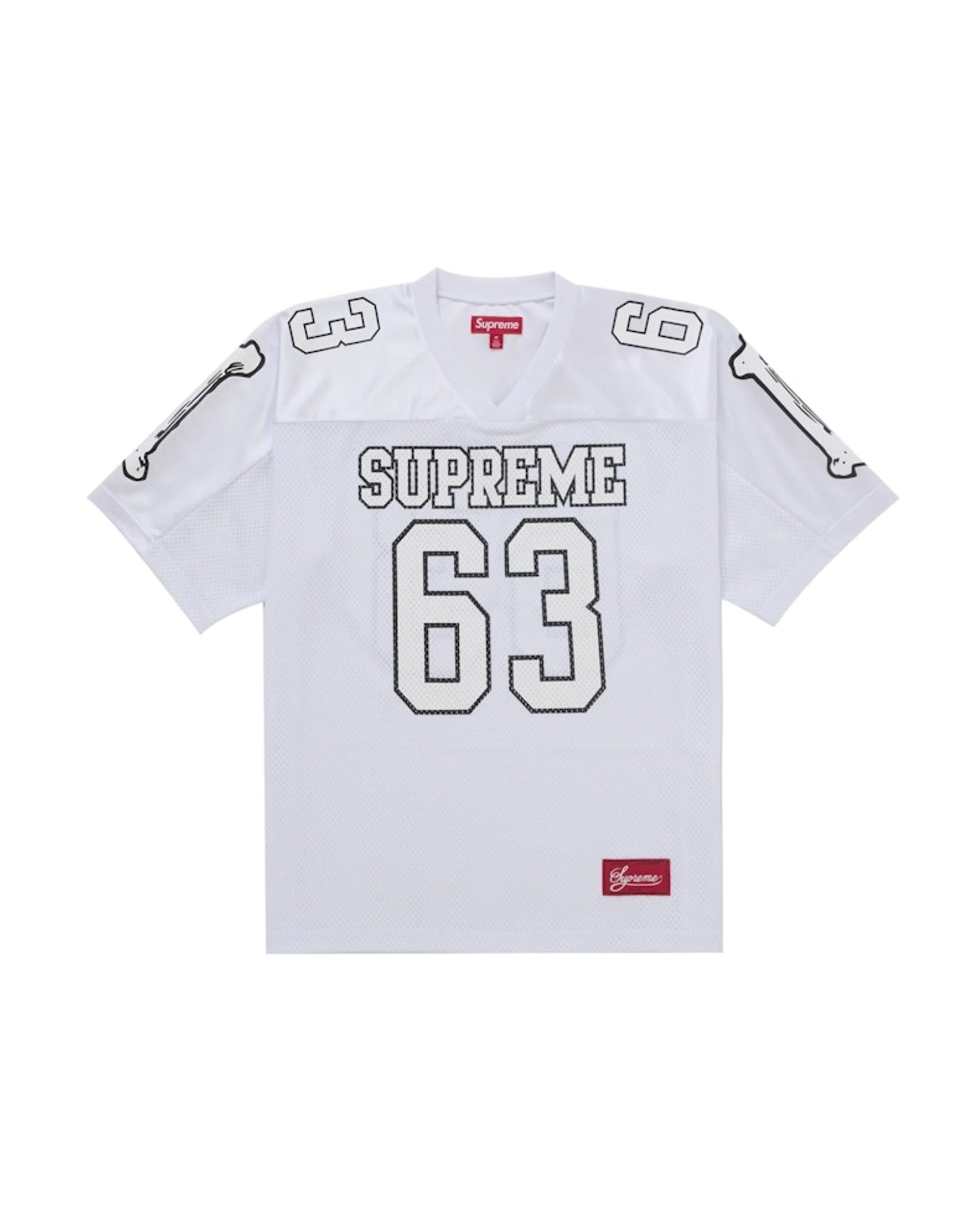maillot de football Supreme Bones blanc de la collection FW25