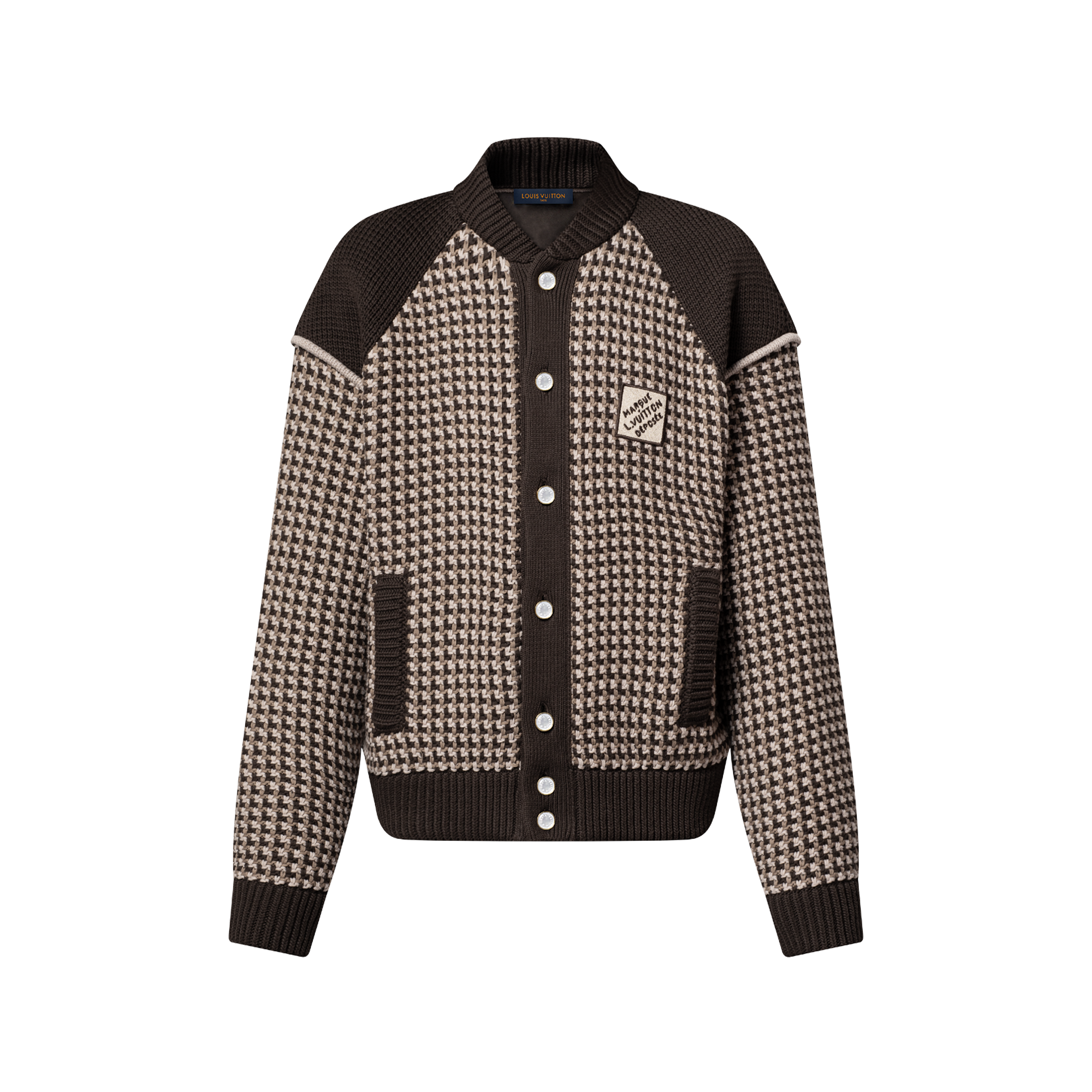 Bomber en maille jacquard de coton Louis Vuitton (Knitted Cotton Jacquard Bomber)
