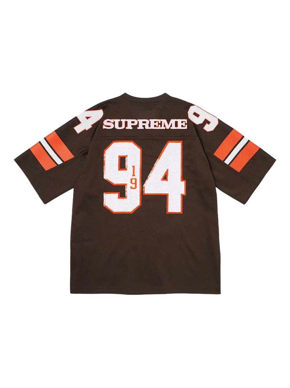 maillot de football Supreme Sequin de couleur marron, issu de la collection FW25,