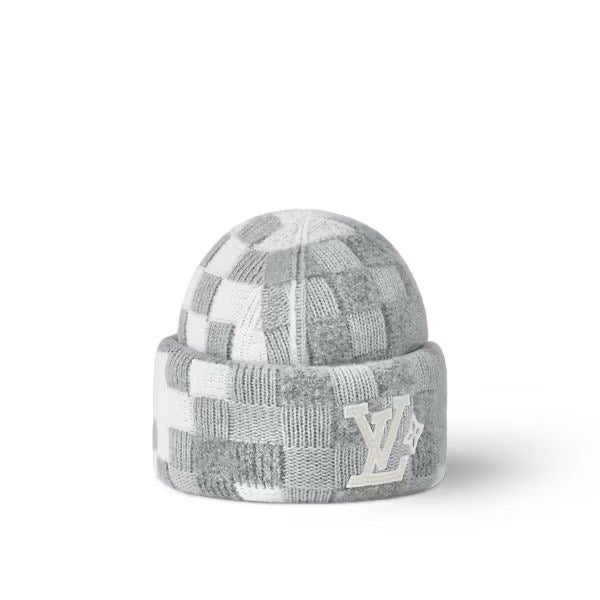 bonnet Louis Vuitton modèle LV Crush Damoflage Pearls