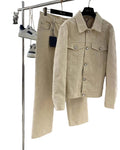ensemble veste et pantalon en denim embossé Monogram Louis Vuitton