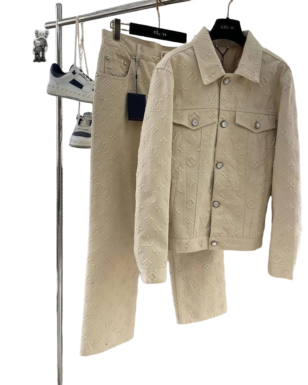 ensemble veste et pantalon en denim embossé Monogram Louis Vuitton
