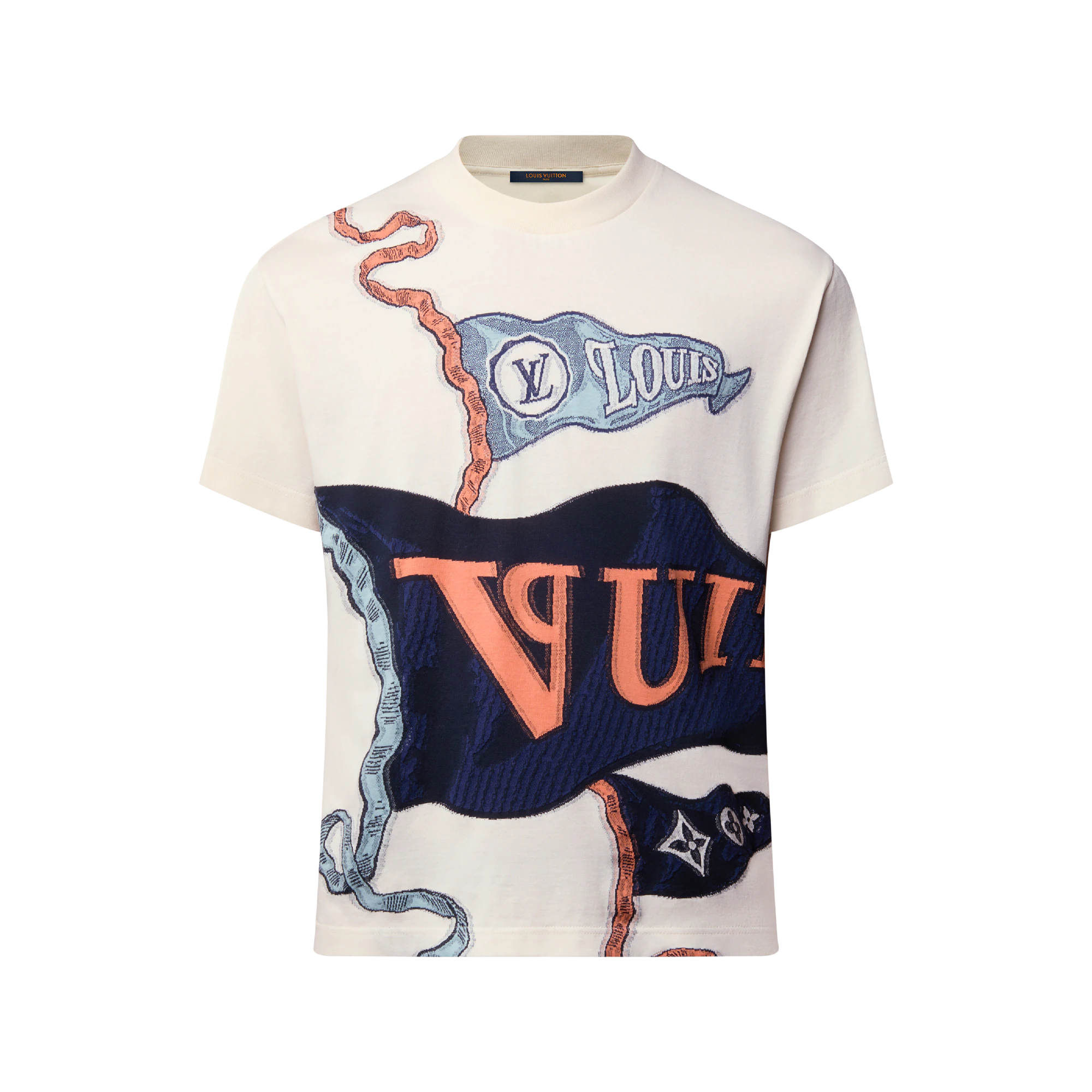 tee-shirt modèle graphique en coton de la marque Louis Vuitton