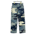 pantalon droit patchwork en denim Louis Vuitton