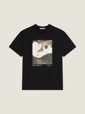 t-shirt Givenchy noir en coton est orné d'un imprimé surréaliste de gants