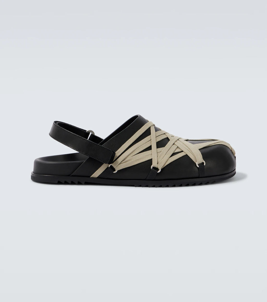 Rick Owens Hollywood Megalaced Mule Granola Noir