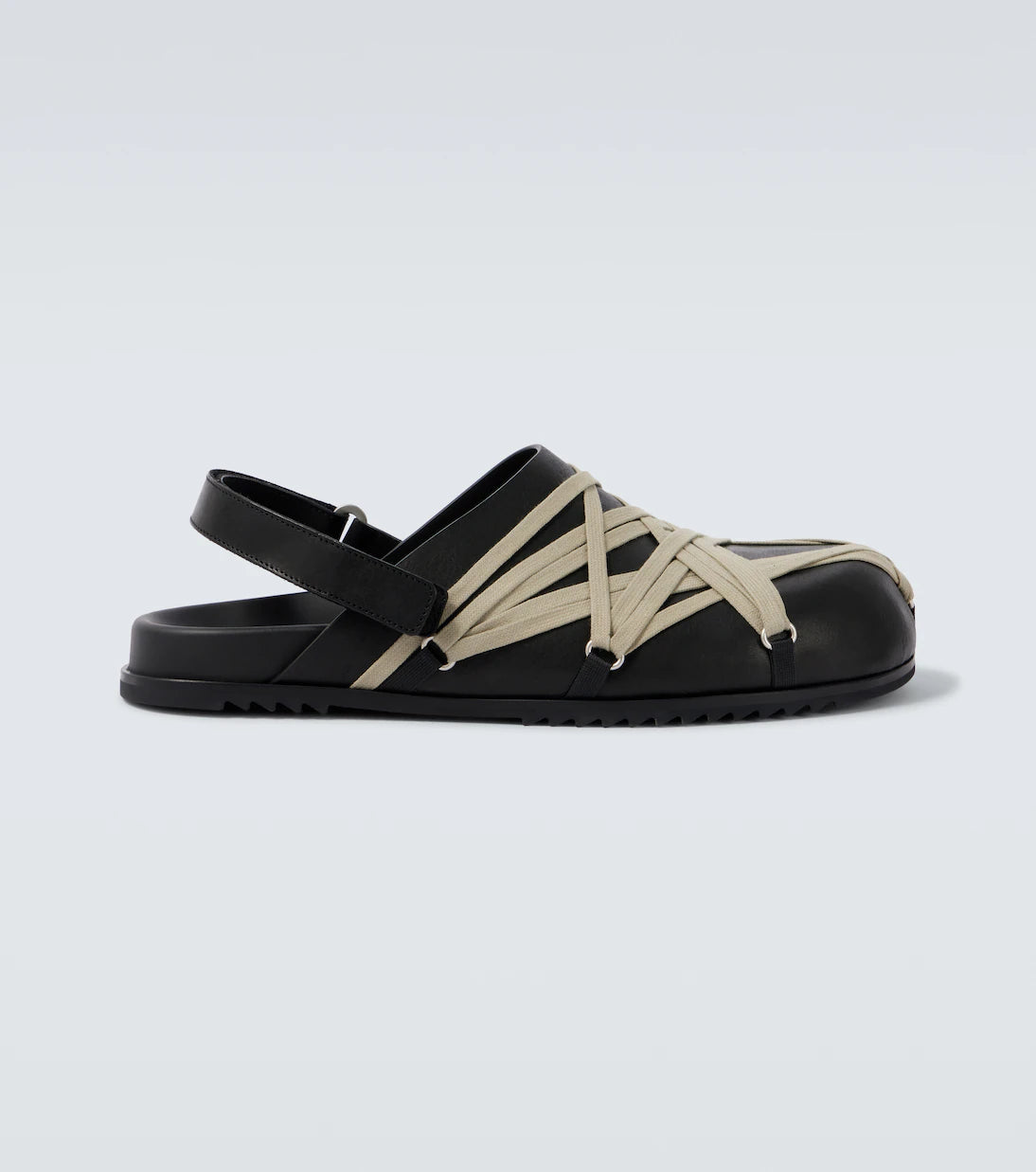 Rick Owens Hollywood Megalaced Mule Granola Noir
