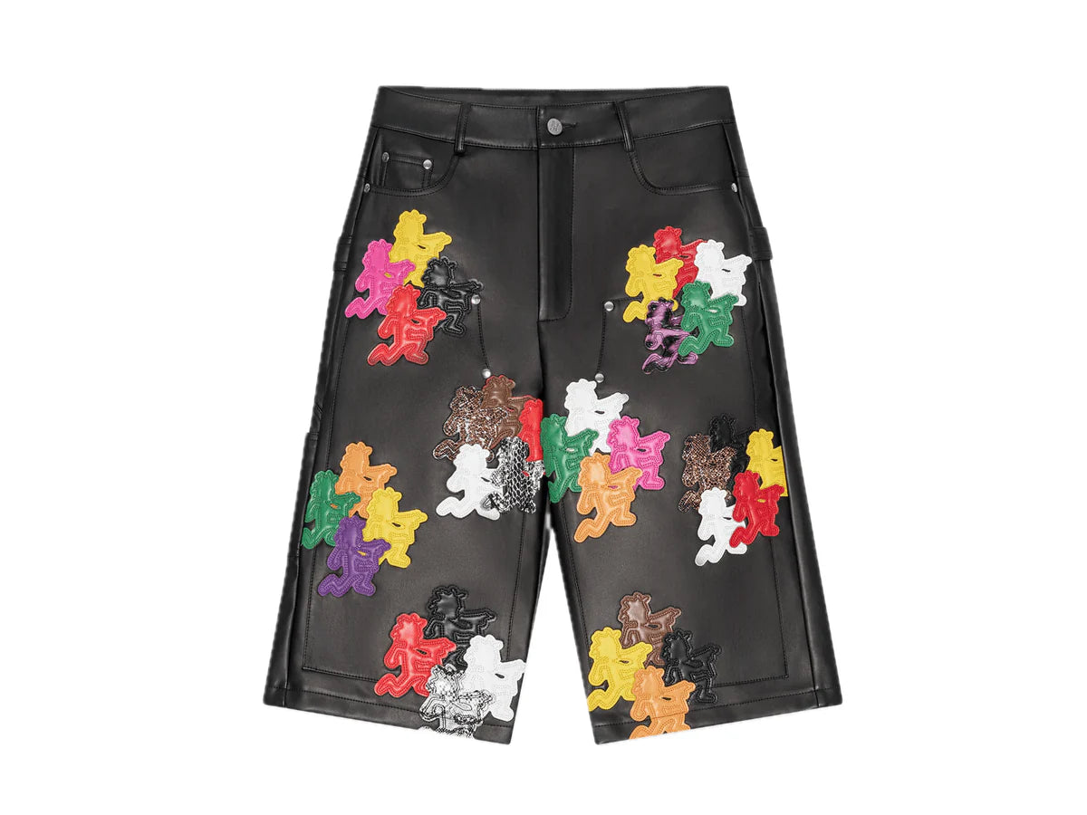 Black Splatter Shorts de la marque PiecesOfKnowledge (également connue sous l'acronyme POK).