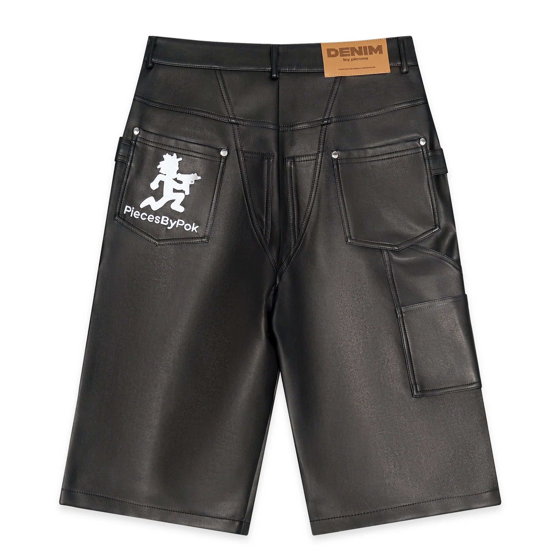Black Splatter Shorts de la marque PiecesOfKnowledge (également connue sous l'acronyme POK).