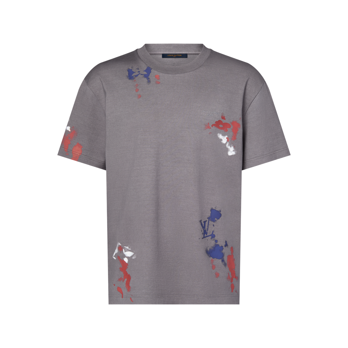 tee-shirt gris requin semble être le Tee-shirt graphique Louis Vuitton en jersey de coton léger de la collection Pre-Fall 2026