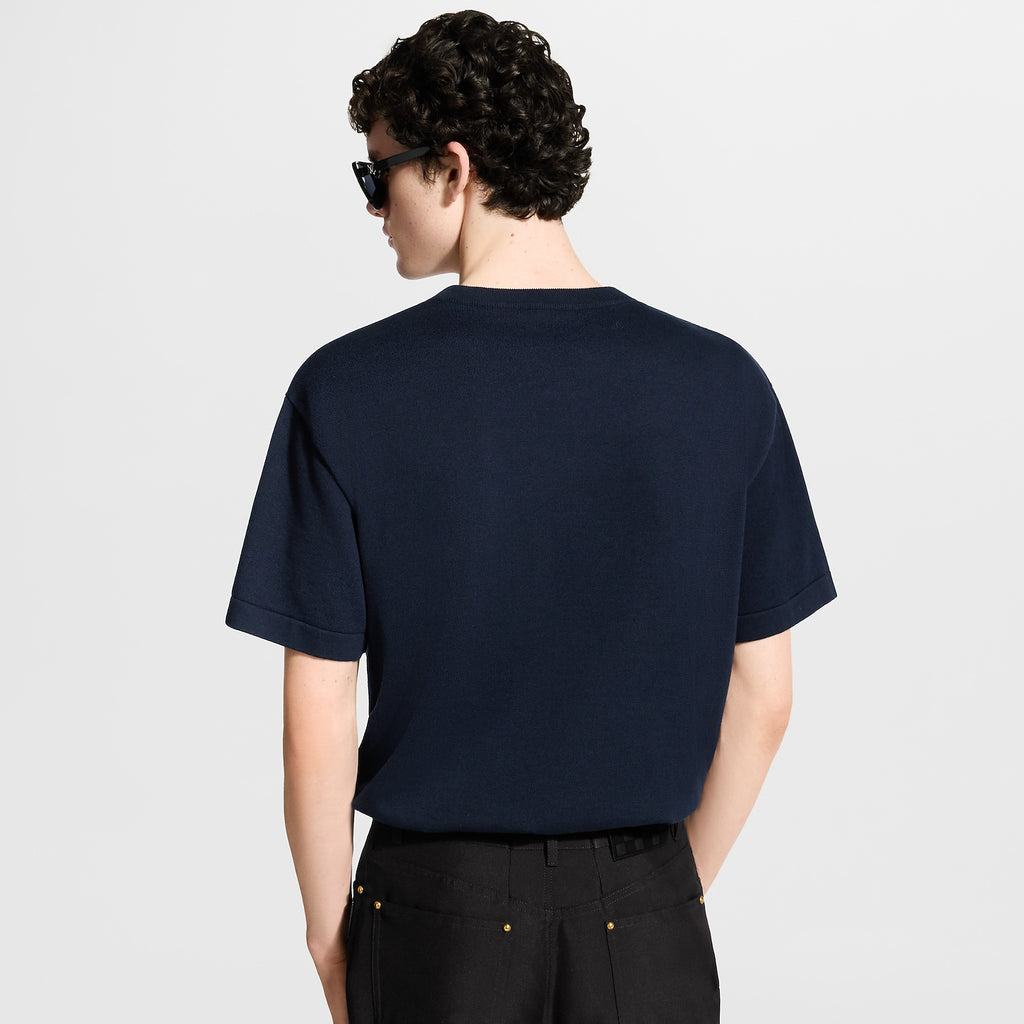 Tee-shirt en maille à signature de la maison Louis Vuitton