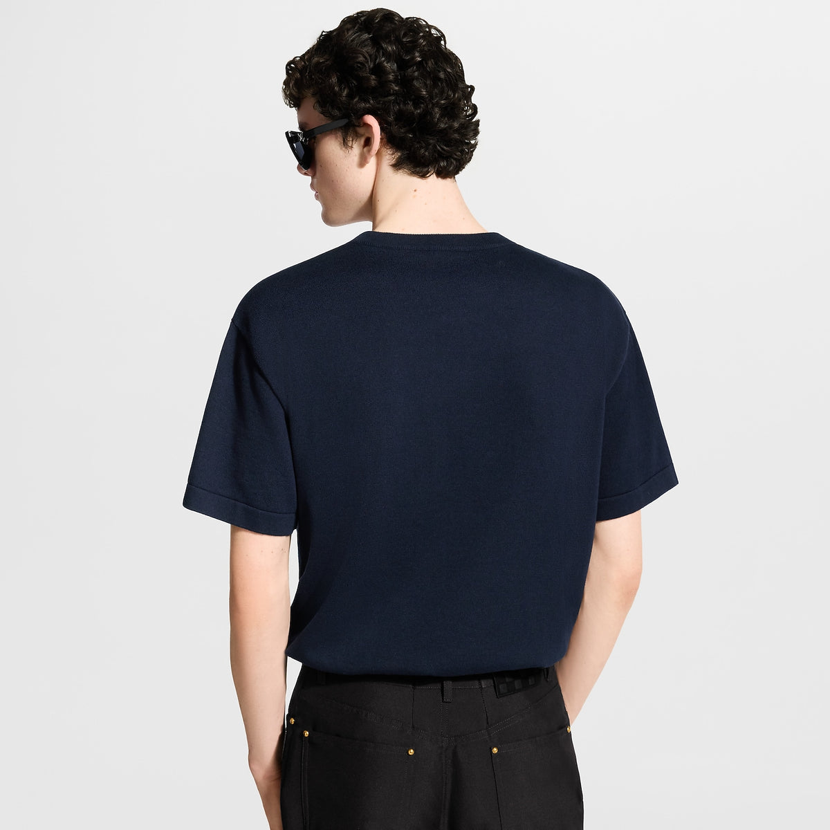 Tee-shirt en maille à signature de la maison Louis Vuitton