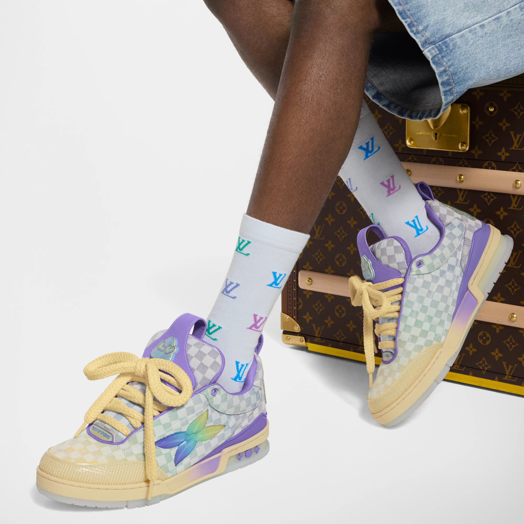 Louis Vuitton LV Skate en denim Damier dégradé