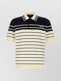 polo Gucci à rayures avec logo imprimé