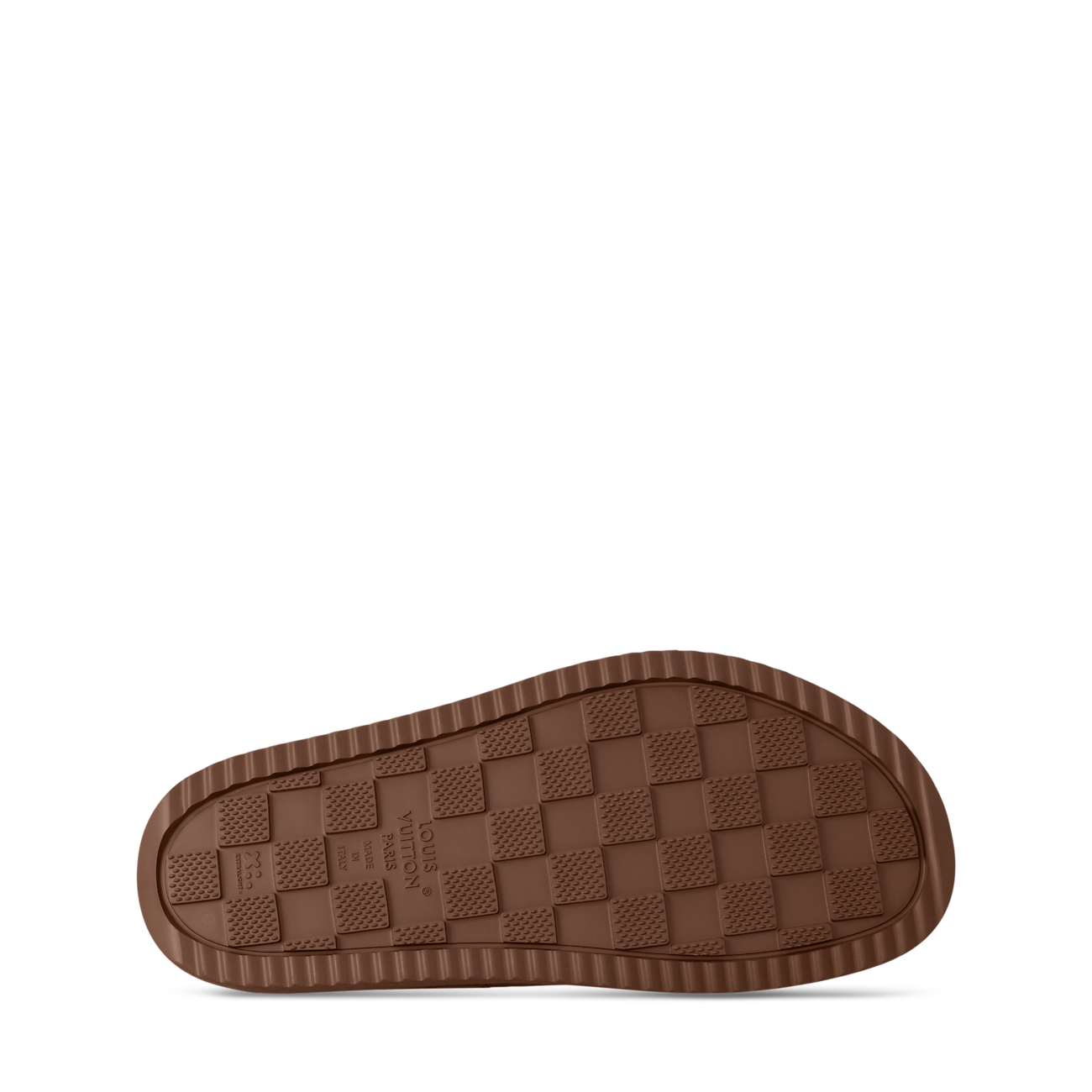 des mules Louis Vuitton Easy en cuir de veau velours embossé du motif Monogram emblématique avec une boucle ajustable siglée