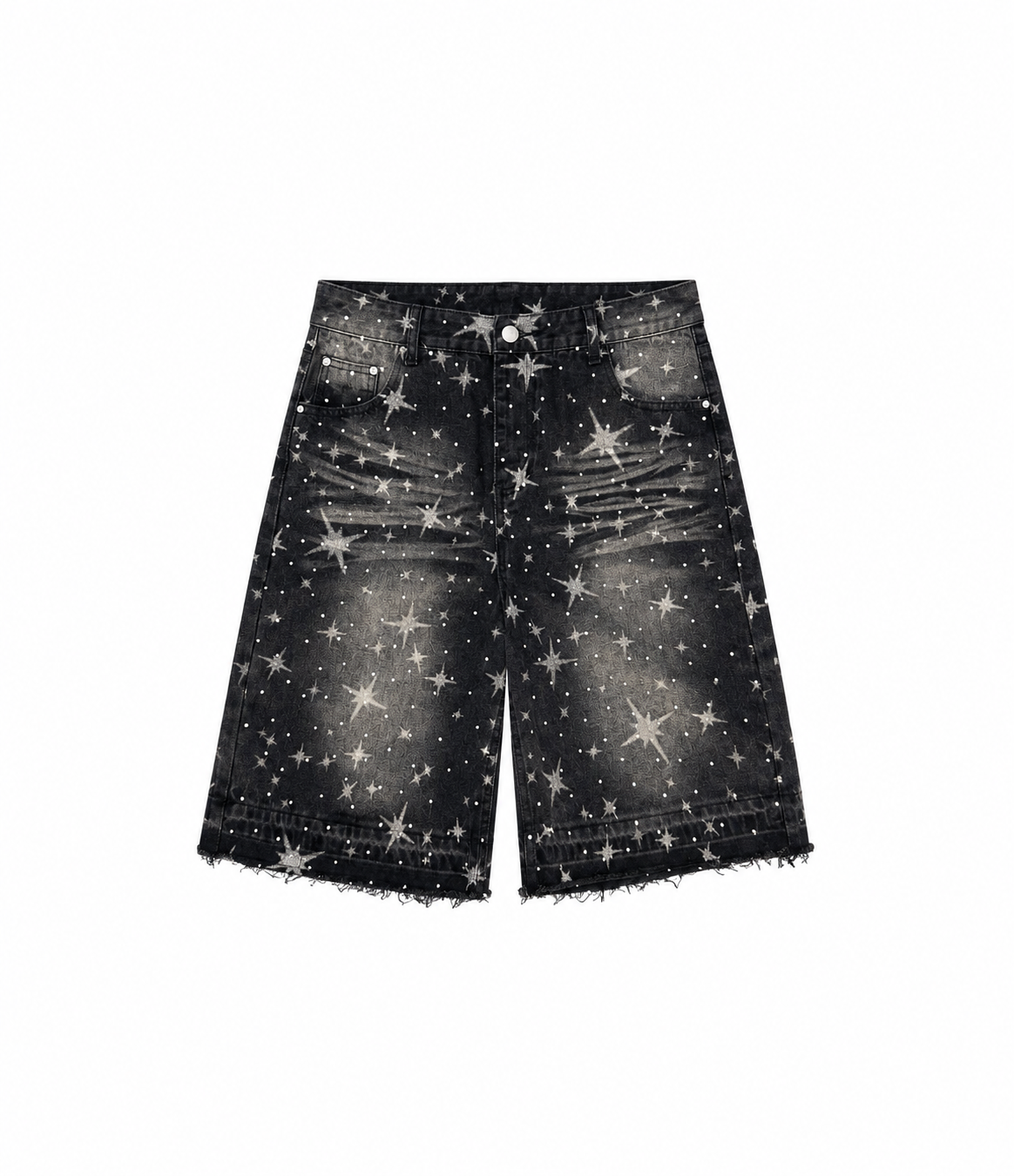 short monogrammé orné de perles